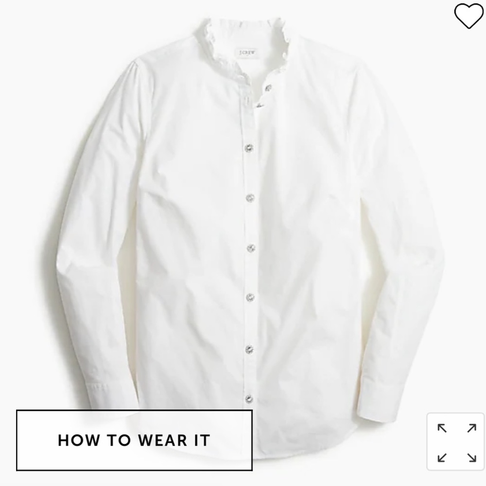 JCrew Oxford Shirt with Jewel Buttons